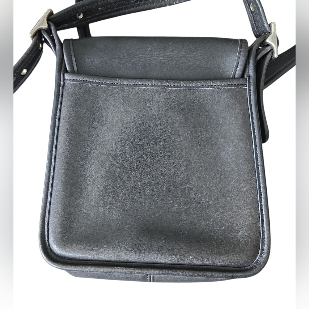 Vintage Coach Legacy Medium Studio Flap No. 9145 in black w/ nickel hardware EUC - Picture 5 of 15